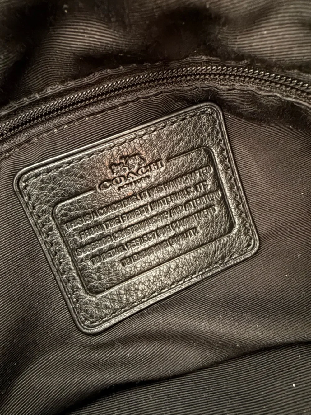 Coach Madison Phoebe Black Pebbled Leather Shoulder Bag Multi Compartments